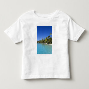Palm lined beach Cook Islands 2 Toddler T-Shirt