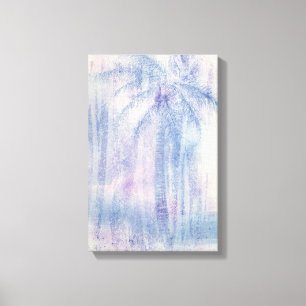 Palm Marine Watercolor Abstract Canvas Print