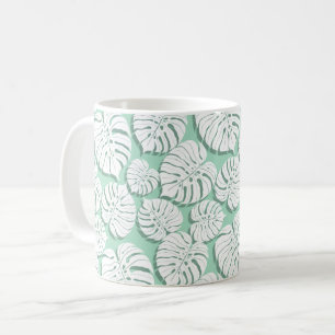 Palm monstera seamless pattern 3 coffee mug
