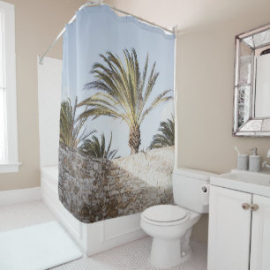 Palm Oasis View 1 Shower Curtain