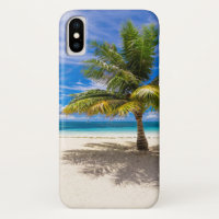 Palm on White Sand Beach