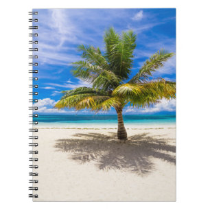Palm on White Sand Beach Notebook
