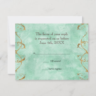 Palm Paradise - Blue Green RSVP Response Cards