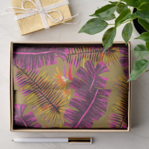 Palm Paradise Mustard Tissue Paper