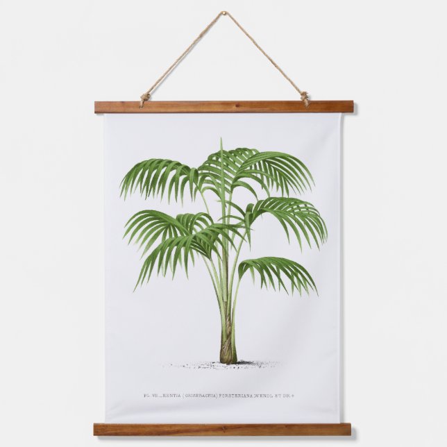 Palm Print -Pieter Joseph de Pannemaeker 1832-1904 Hanging Tapestry (Front)