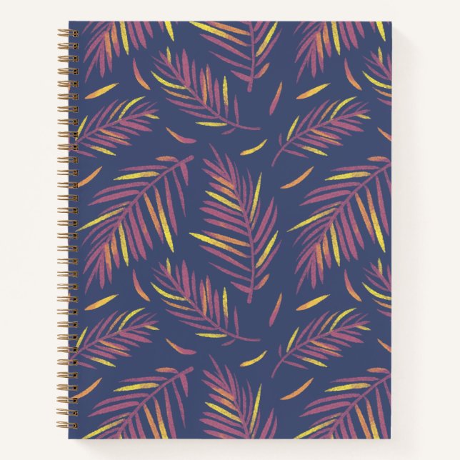 Palm Purple Pattern Notebook (Front)