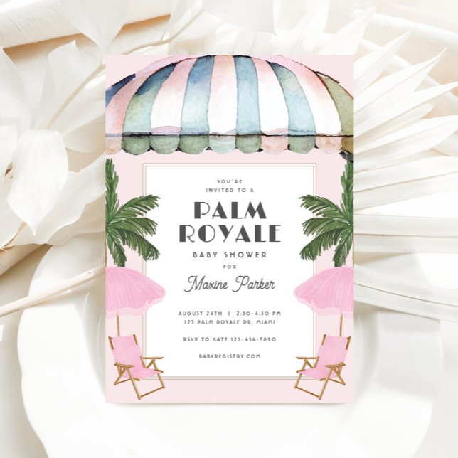 Palm Royale Baby Shower Invitation (Palm Royale Baby Shower Invitation)