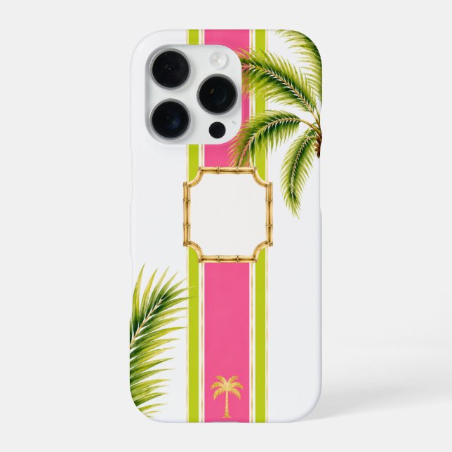 Palm Royale Personalised Monogram iPhone Case (Back)