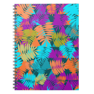 Palm seamless pattern floral background. Tropic ge Notebook