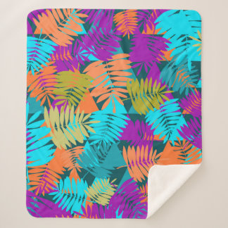 Palm seamless pattern floral background. Tropic ge Sherpa Blanket