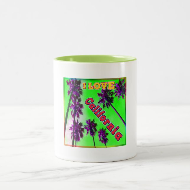 "Palm Sky: I LOVE California 2" Cup (Center)