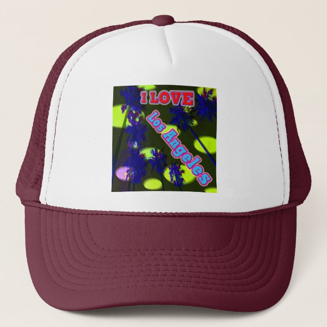 "Palm Sky: I LOVE Los Angeles 3" Hat (Front)