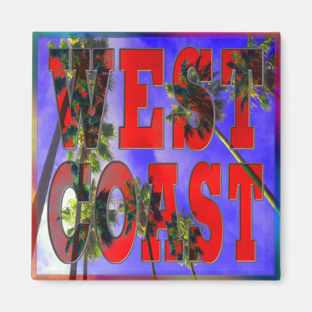 "Palm Sky: West Coast" Magnet (Front)