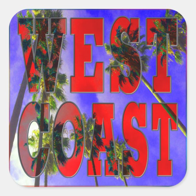 "Palm Sky: West Coast" Sticker (Front)