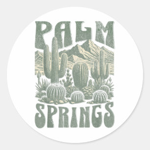 Palm Springs _1  Classic Round Sticker