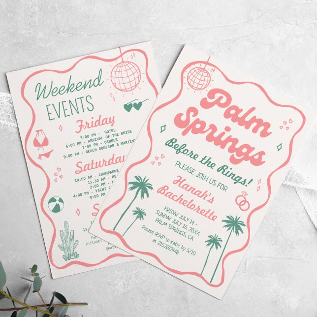 Palm Springs Bachelorette Invitation (Creator Uploaded)