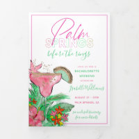 Palm Springs Bachelorette Itinerary  Tri-Fold Invi