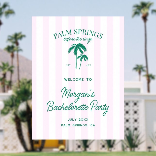 Palm Springs Before The Rings Bachelorette Welcome Poster (Creator Uploaded)