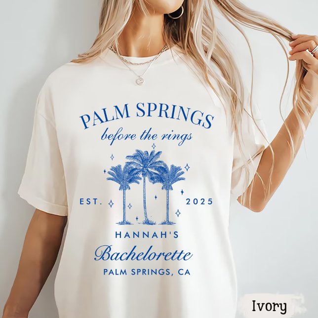 Palm Springs Before The Rings Blue Bachelorette T-Shirt (Creator Uploaded)