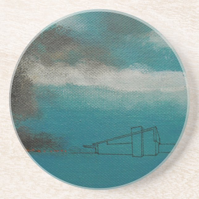 Palm Springs Brush Fire Fantasy Dinner Plate Coaster (Front)