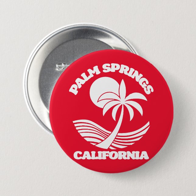 Palm Springs California 7.5 Cm Round Badge (Front & Back)