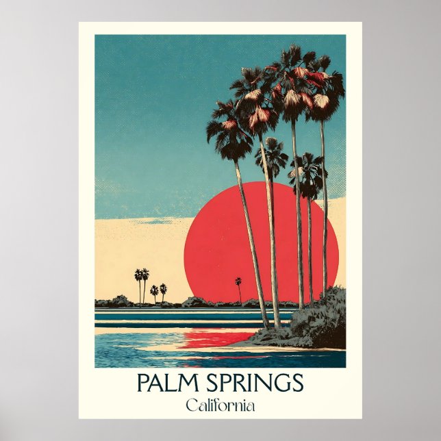 Palm Springs California Art Print | Mid-Century  (Front)