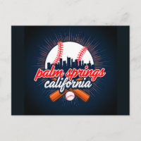 Palm Springs California Baseball City Skyline