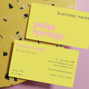 Palm Springs California freelance Business Card