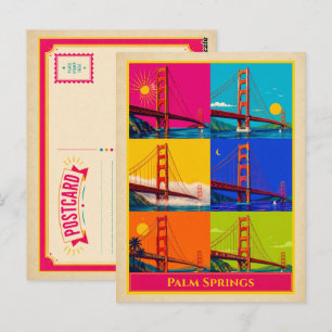 Palm Springs California Golden Gate Bridge Postcard