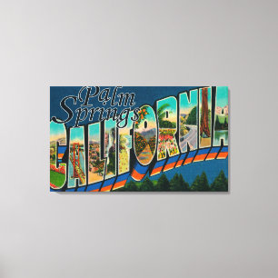 Palm Springs, California - Large Letter Scenes Canvas Print