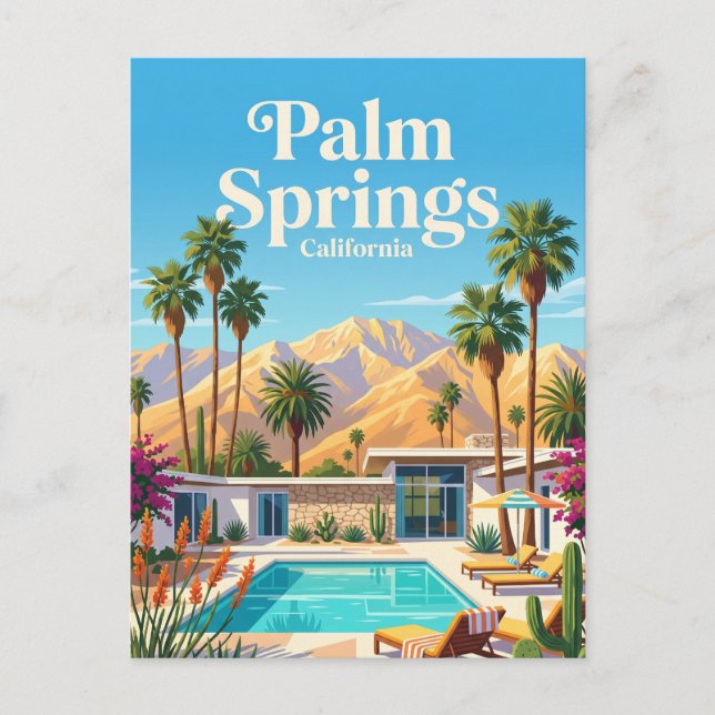Palm Springs California Postcard (Front)