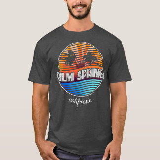 Palm Springs California   Retro Palm Tree T-Shirt