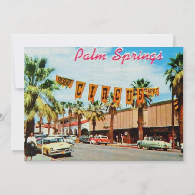 Palm Springs, California vintage 1950 photograph Card (Front)