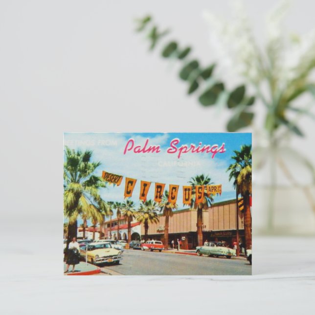 Palm Springs, California vintage 1950 photograph Postcard (Standing Front)