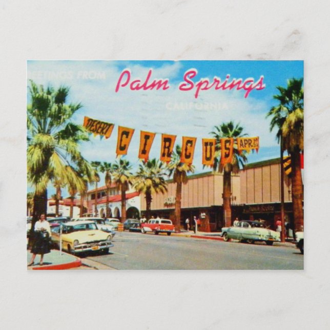 Palm Springs, California vintage 1950 photograph Postcard (Front)