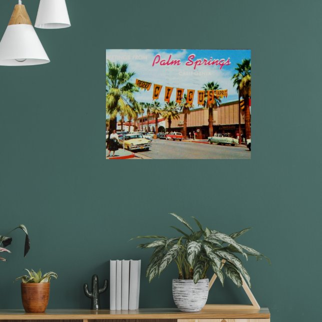 Palm Springs, California vintage 1950 photograph Poster (Living Room 1)