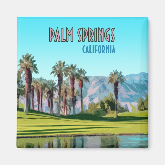 Palm Springs California Vintage Magnet (Front)