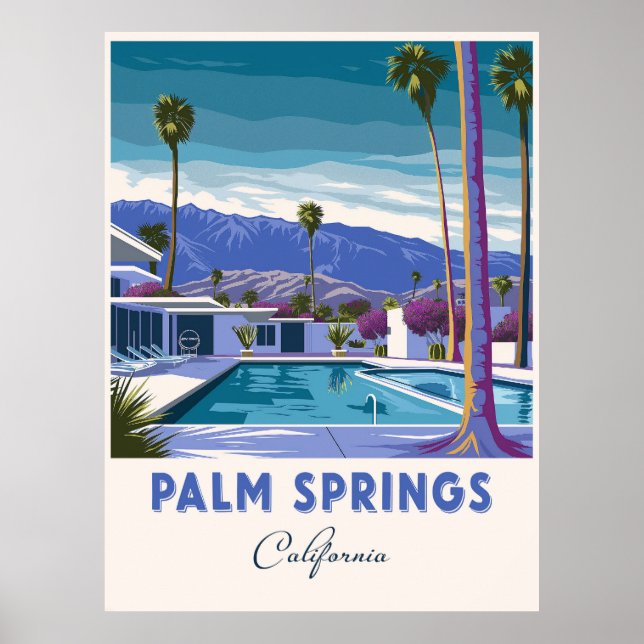 Palm Springs California vintage Poster (Front)