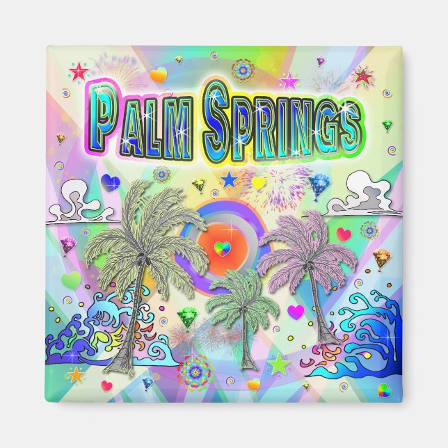 Palm Springs Deep Dream Magnet (Front)