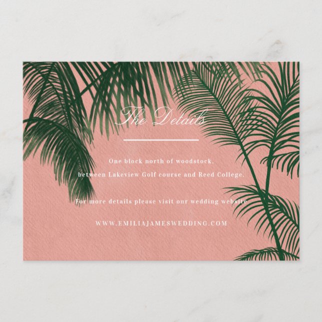 Palm Springs Directions Card (Front)