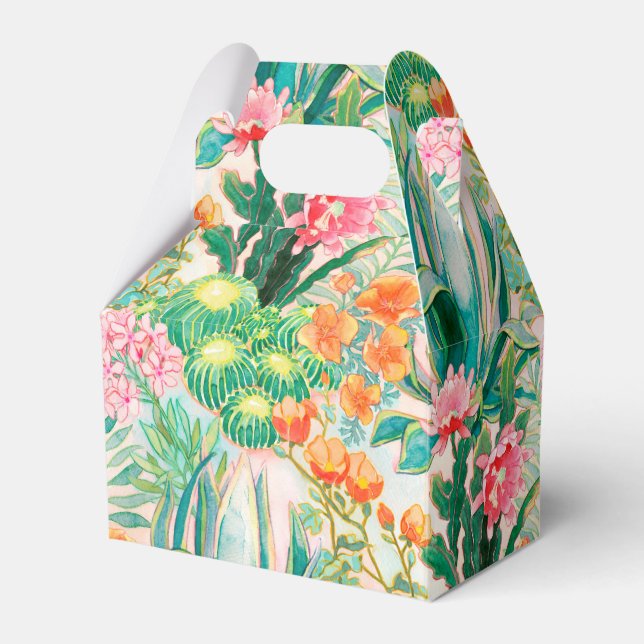 Palm Springs Foliage Favour Box (Front Side)