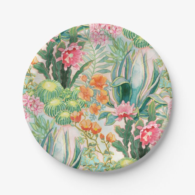 Palm Springs Foliage Paper Plate (Front)