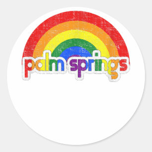 Palm Springs Gay Pride Support  Classic Round Sticker