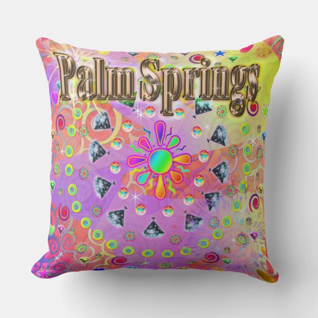Palm Springs Lucky Golden Pillow (Front)