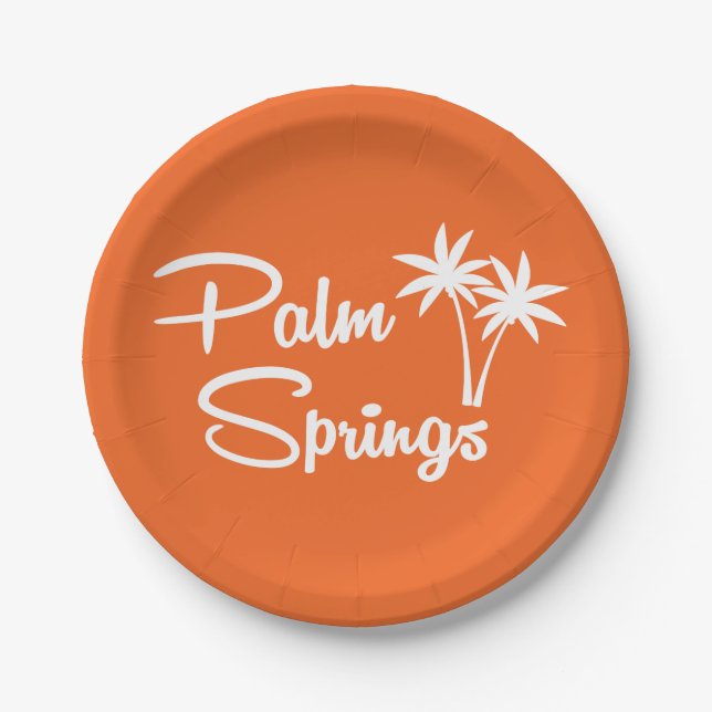 Palm Springs Mid Century Modern Party Plates (Front)