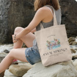 Palm Springs | Monogram Bachelorette Party Tote Bag<br><div class="desc">Thank your best girls for standing by your side with these unique tote bags. The perfect bags for your weekend desert party! Our tote bags are the perfect way for your crew to get all the attention everywhere you and your gals go! Add your custom wording to this design by...</div>