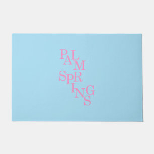 Palm Springs Pink And Blue Doormat