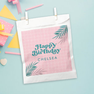 Palm Springs Pool Party Pink Adult Birthday Favour Bags