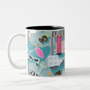 Palm Springs Poolside Midcentury Retro Coffee Mug