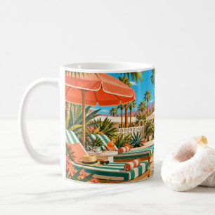 Palm Springs Poolside Retro Mid Century Modern Mug